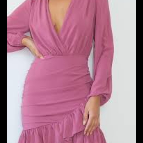 Missguided FRILL WRAP BODYCON MINI DRESS - NWT - Picture 12 of 12